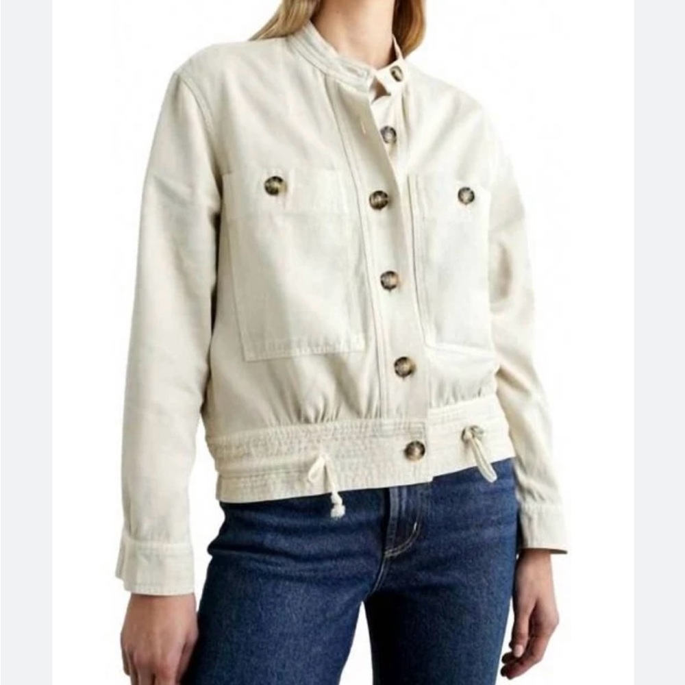 Rails Cream Utility Button-Front Jacket